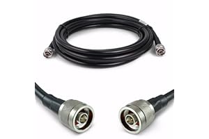 Proxicast 15 ft N Male to N Male Premium 400 Series Low-Loss Coaxial Cable (50 Ohm) for 4G LTE, 5G Modems/Routers, Ham, ADS-B, GPS, RF Radio to Antenna or Surge Arrester Use (ANT-180-401-15)