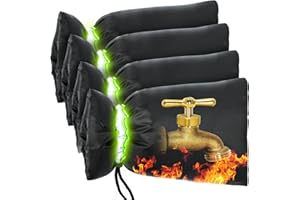 MIXC Outdoor Faucet Cover for Winter - 4 Packs 7.09''W x 10.24''H Water Socks Freeze Protection Pipe Insulation Reusable Waterproof Insulated Spigot Backflow Cover