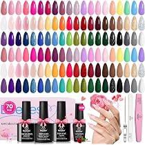 Amazon.com : Beetles Gel Nail Polish Set, 70 PCS 60 Colors Nude ...
