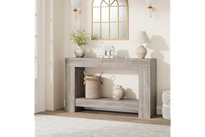 Garvee Farmhouse Console Table, Wooden Entryway Table with Storage, Rectangular Narrow Table, Entry Table Foyer Hallway Table