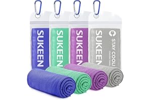 Sukeen Cooling Towel(40"x12") Microfiber Cool Towel,Soft Breathable Chilly Towel for Yoga, Golf, Gym, Camping, Running, Workout & More Activities