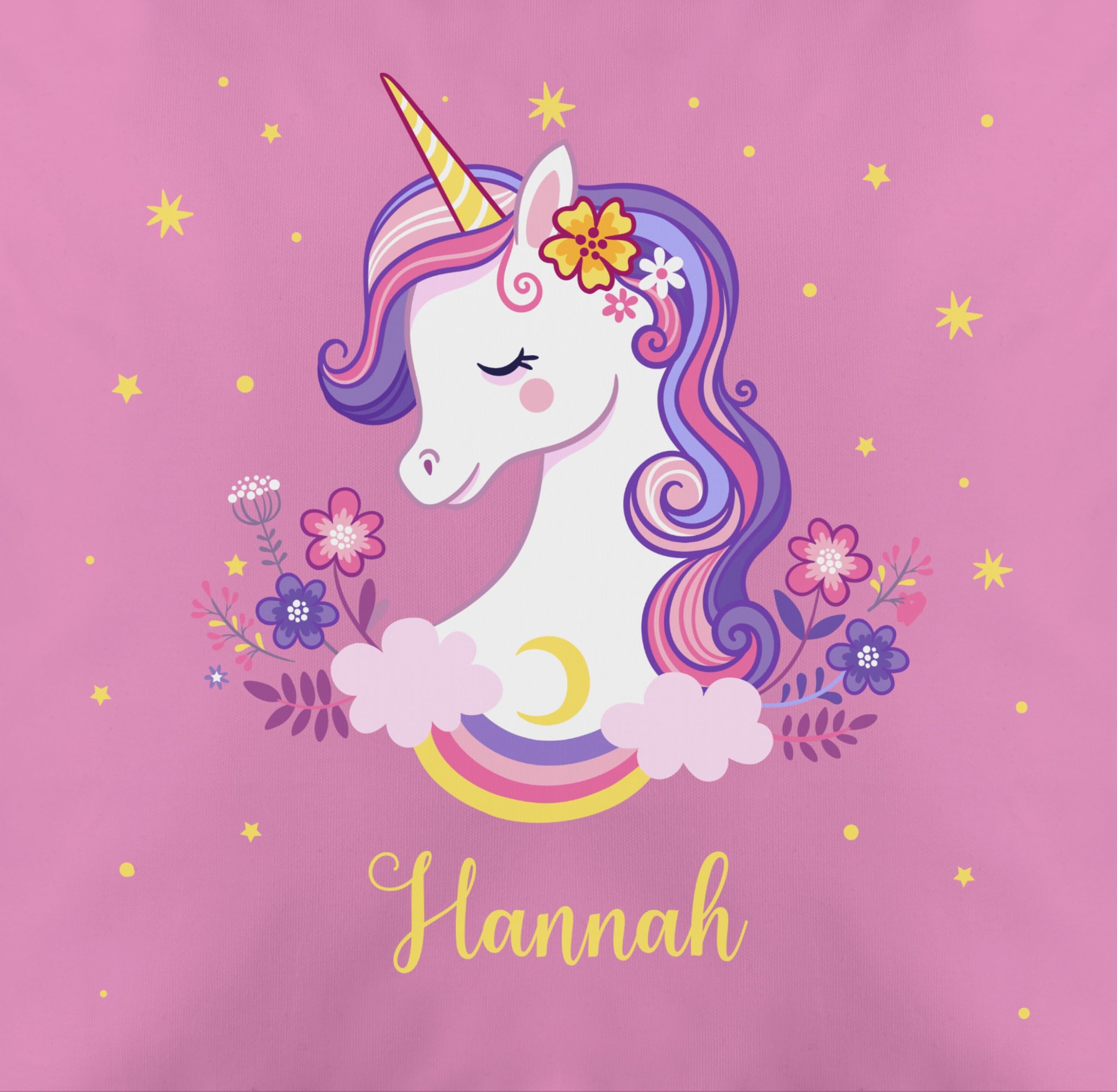 Kissen 50x50 - Einhorn Geschenk Einhörner I Unicorn - 50 x 50 cm - Pink - mädchen einhornkissen Unicorns Name kopfkissenbezug Baumwolle personalisierte einhörnern with Cushion Geschenke 2
