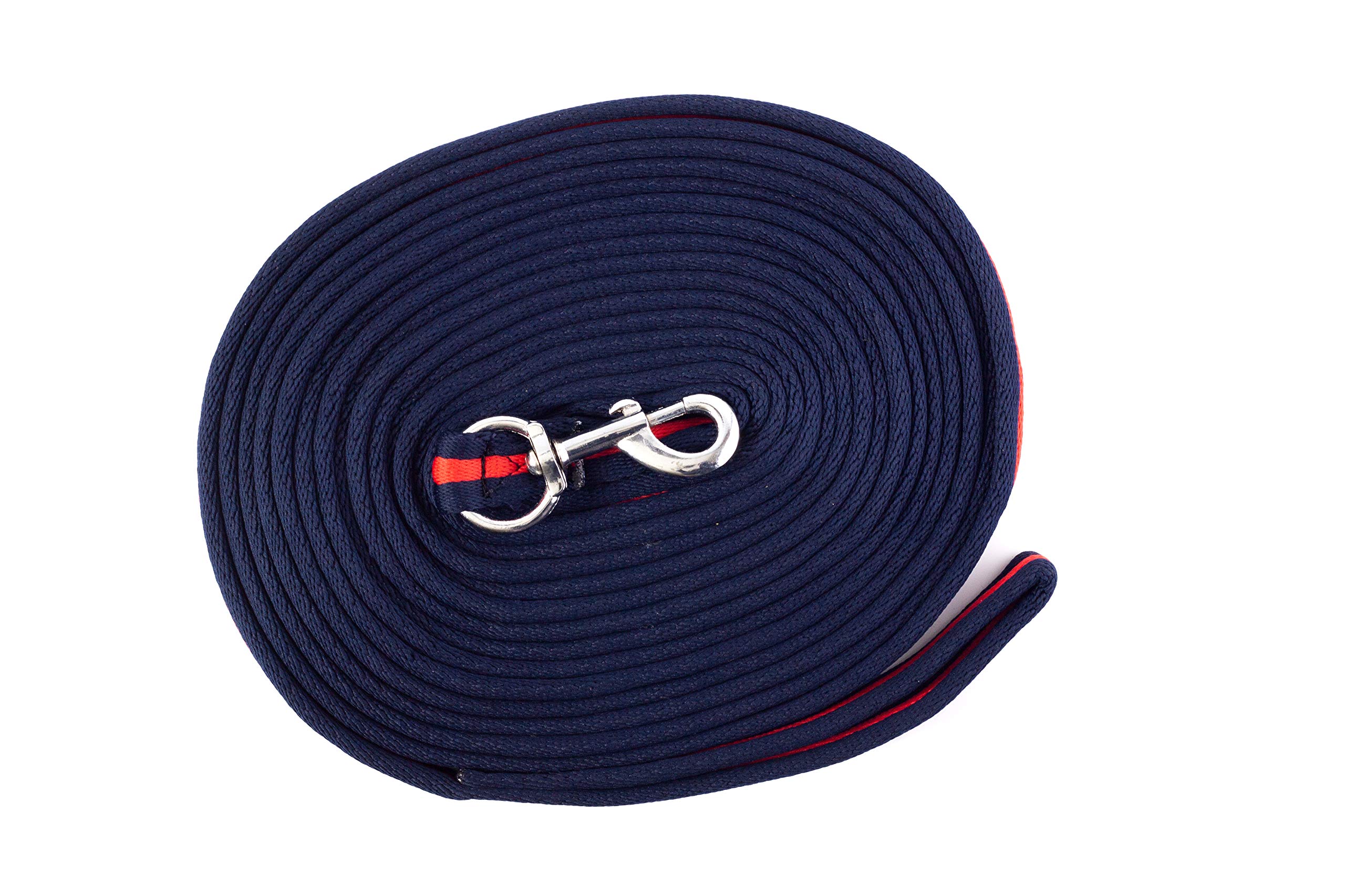 Gee Tac Soft Lead Rope/Lunge Line 8m - NAVY/RED