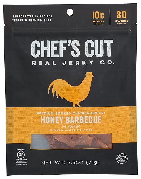 CHEF’S CUT TENDER REAL CHICKEN JERKY | HONEY BARBECUE | 2.5 OZ