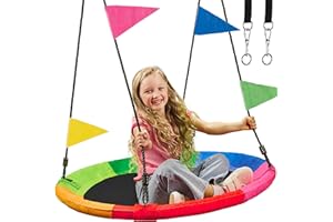 LÆGENDARY Tree Swing - 40 Inch Saucer Swing for Kids Outdoor with 900Lb Weight Capacity - Waterproof 900D Oxford Fabric, Ideal Kids Swings Set Accessories, Tree Swings for Kids Outdoor Fun