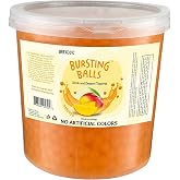 Mango Boba Pearls Mango Popping Bursting Boba Bubble Tapioca Pearls For Bubble Tea, No Artificial Colors (7 LB 1 Pack)