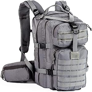 Gelindo Military Tactical Backpack, Army Molle Bag Rucksack Assult Hiking Backpacks for Hunting Survival Camping