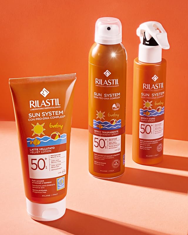 Sun System Spray Baby, Vapo, Emulsione Corpo, Texture Leggera, per Pelli Sensibili di Neonati e Bambini SPF 50+ Protezione Molto Alta, Confezione da 200ml