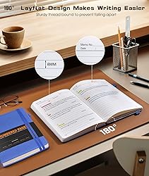 Lined Journal Notebook for Women Men, 256 Numbered