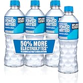 POWERADE POWER WATER, Mountain Berry Blast Electrolyte Water, 16.9oz (6pk) | Zero Sugar Flavored Water Sports Drink | 50% More Electrolytes vs. the Leading Electrolyte Water Beverage per 16.9oz Serving