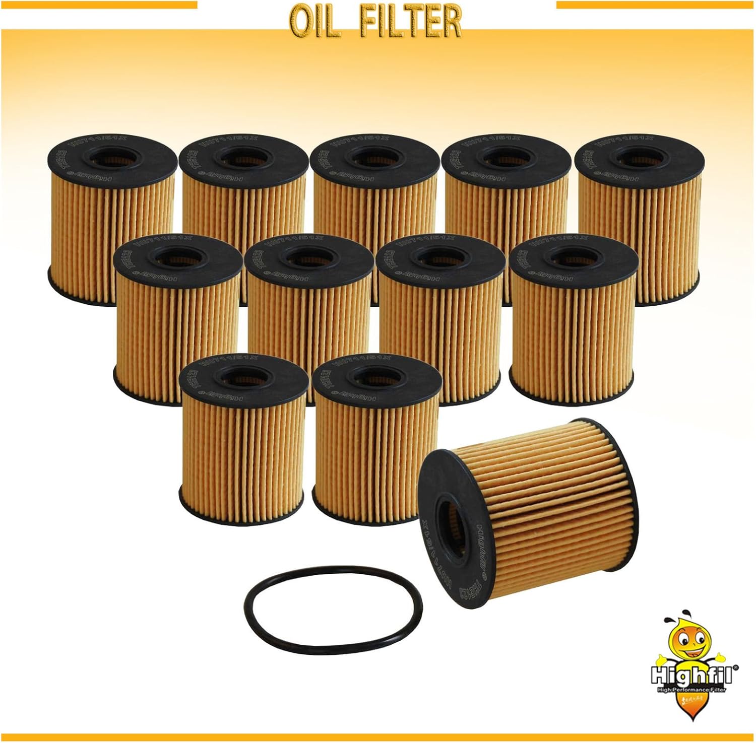 WIN2X New 12pcs Premium Cartridge Engine Oil Filters Fit