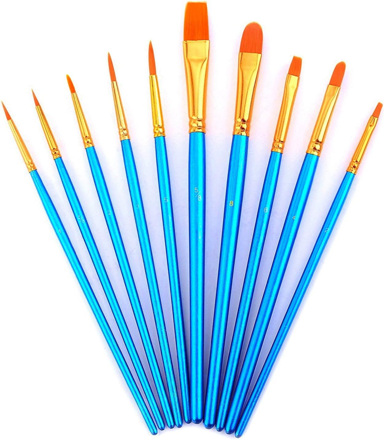 Wei BonD Art Paint Brush Set Round Pointed Tip Nylon Hair