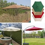 TWSOUL Replacement Parasol Fabric Cover 2.7 m 6 Ribs Green UV Waterproof view 5