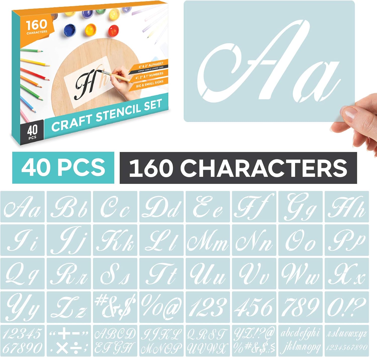 Letter Stencils for Painting on Wood Alphabet Stencils Calligraphy