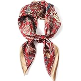 MEISEE 100% Pure Mulberry Silk Scarf 27"'x27(in) Square Scarf Head Scarf Neck scarf Headscarf for Women with Gift Packed