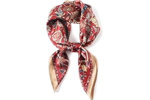 MEISEE 100% Pure Mulberry Silk Scarf 27"'x27(in) Square Scarf Head Scarf Neck scarf Headscarf for Women with Gift Packed