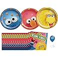 amscan Sesame Street Birthday Party Supplies | Sesame Street Decorations | Sesame Street Tableware | Sesame Street Cake Plates | Sesame Street Balloons - Serves 16 Guests