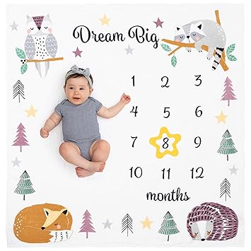 personalized baby growth blanket