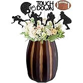 Gyufise 14Pcs Football Birthday Party Centerpiece Sticks Double Sided Rugby Ball Table Toppers Sports Theme Birthday Party Decoration for Football Touch Down Baby Shower Party Supplies