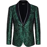DiBanGu Mens Suit Jacket Blazer Wedding Blazer One Button Mens Tux Dress Suit Jacket Shawl Lapel for Dinner Prom Party