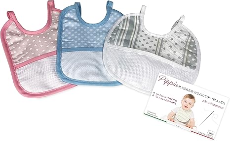 aida cloth baby bibs