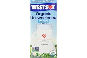 WESTSOY West Soy Organic Soymilk, Unsweetened Vanilla, 32 Fl Oz