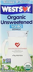 West Soy Organic Soymilk, Unsweetened Vanilla, 32