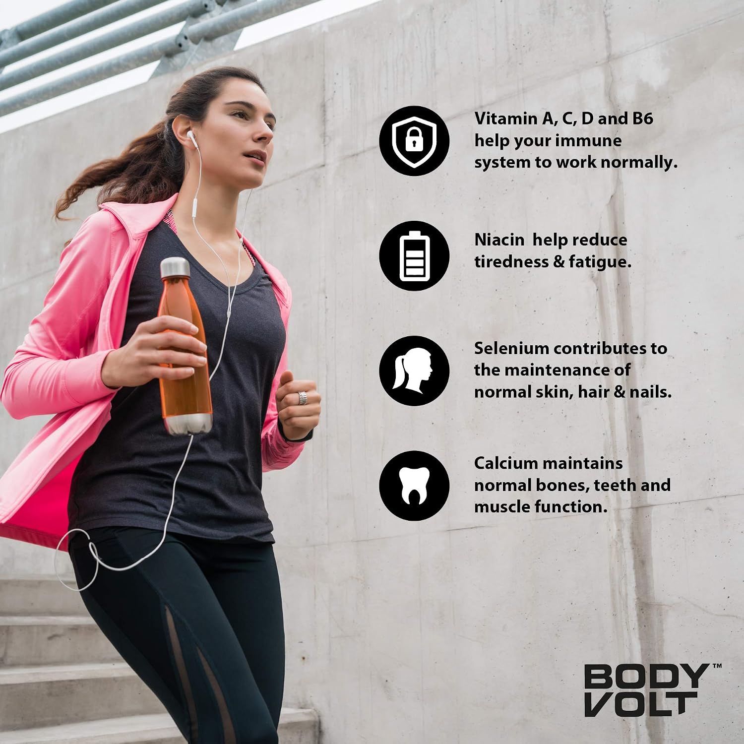 Body Volt Women’s Multivitamin 90 Tablets | Contains Vitamin C D3 A E ...