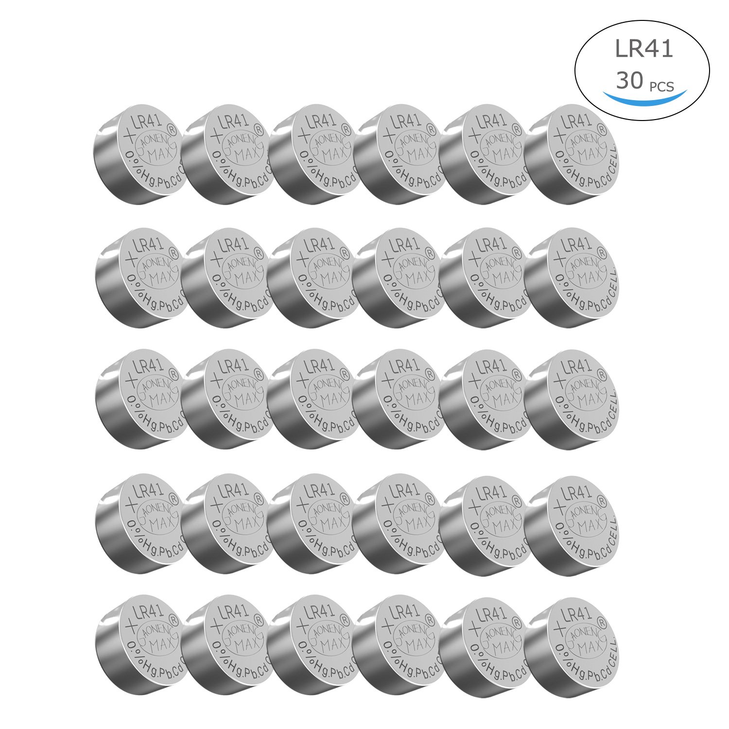 Esonstyle 30pcs LR41 AG3 Battery 1.5 Volt Lithium Battery LR 41 Coin Button Cell (30PCS-LR41 AG3-30pcs)