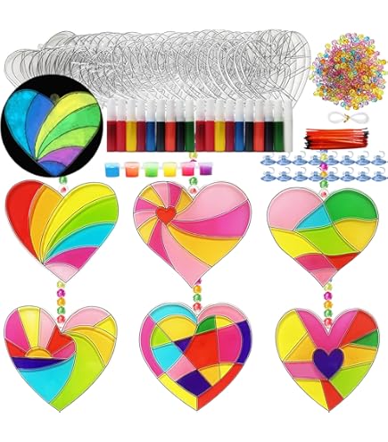 Atrapasoles De Jardín Sunplay – Corazones Acrílicos De 35 Cm – Juego De Colores Para Decorar Exteriores Con Luz Solar