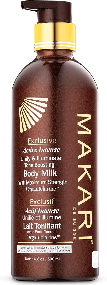 Makari Exclusive Skin Toning Milk 16 8oz Lightening Brightening Toning Body Lotion With Organiclarine Advanced Active Intense Whitening Treatment For Dark Spots Acne Scars Sun Patches Amazon Co Uk Beauty
