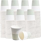 NAIWOXI 150 Pack 8 oz Disposable Paper Coffee Cups for Cold and Hot Drinks, Parties, Picnic, Cafes,Party,Office