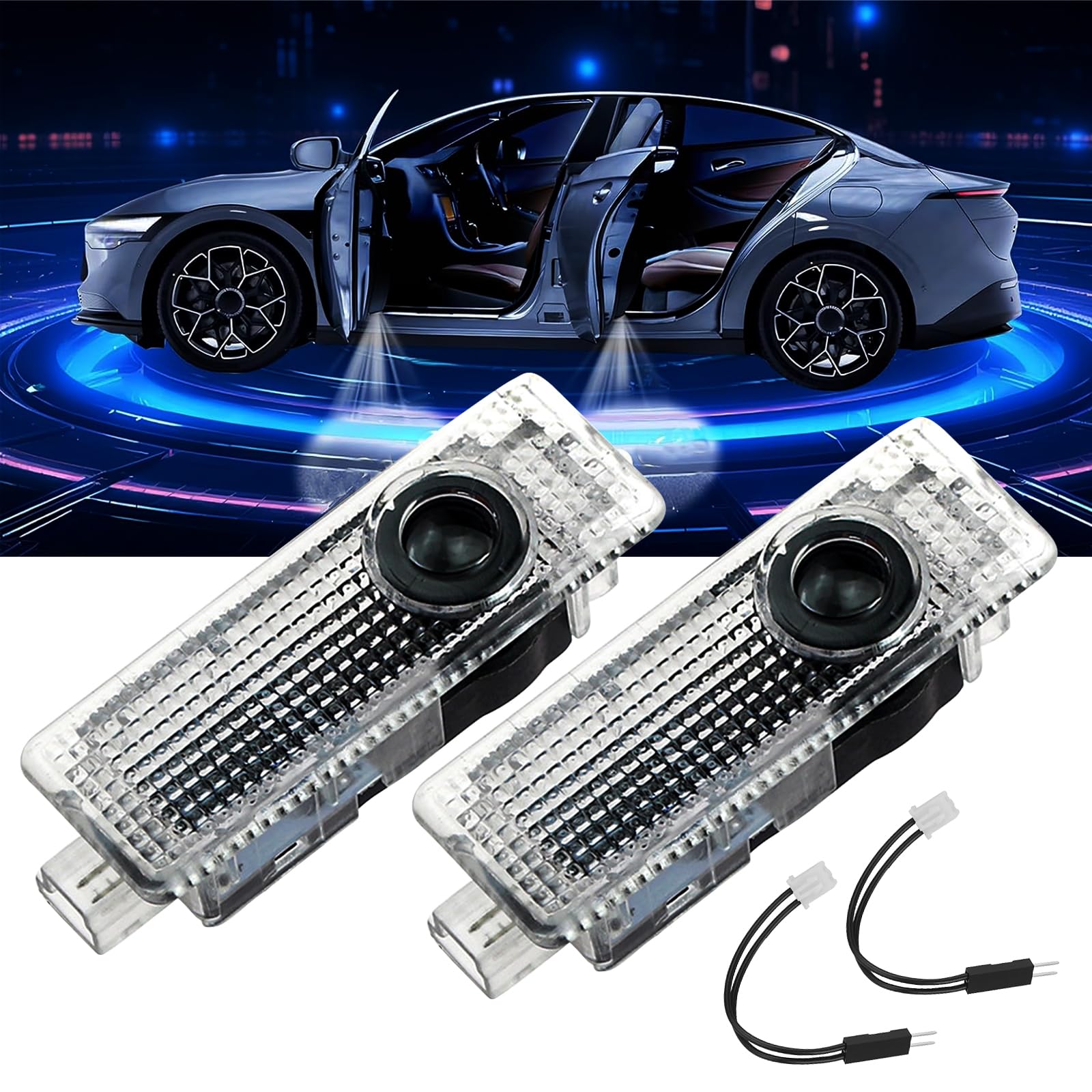 Spongent Car Door Light Courtesy Shadow 3D Lamps Logo Projector 2 pieces Compatible with Mini Cooper R55 R56 R57 R58 R59 R60 R61 F54 F55 F56 F57