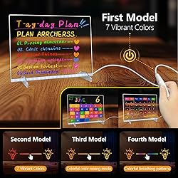 LED Note Board with Colors, 13.7"X10" 4 Modes &7