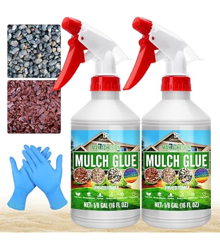 Garden Stone Glue Spray Rock Glue, Mulch Glue 1Gallon- Fast-Drying ...