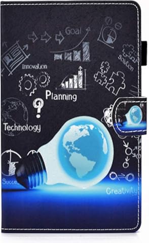 Changjin - Funda para Samsung Galaxy Tab S6 Lite de 10,4 pulgadas SM-P610/P615 2020 con ranuras para tarjetas y soporte para dinero en efectivo, piel sintética, multiángulo, función atril Bombilla