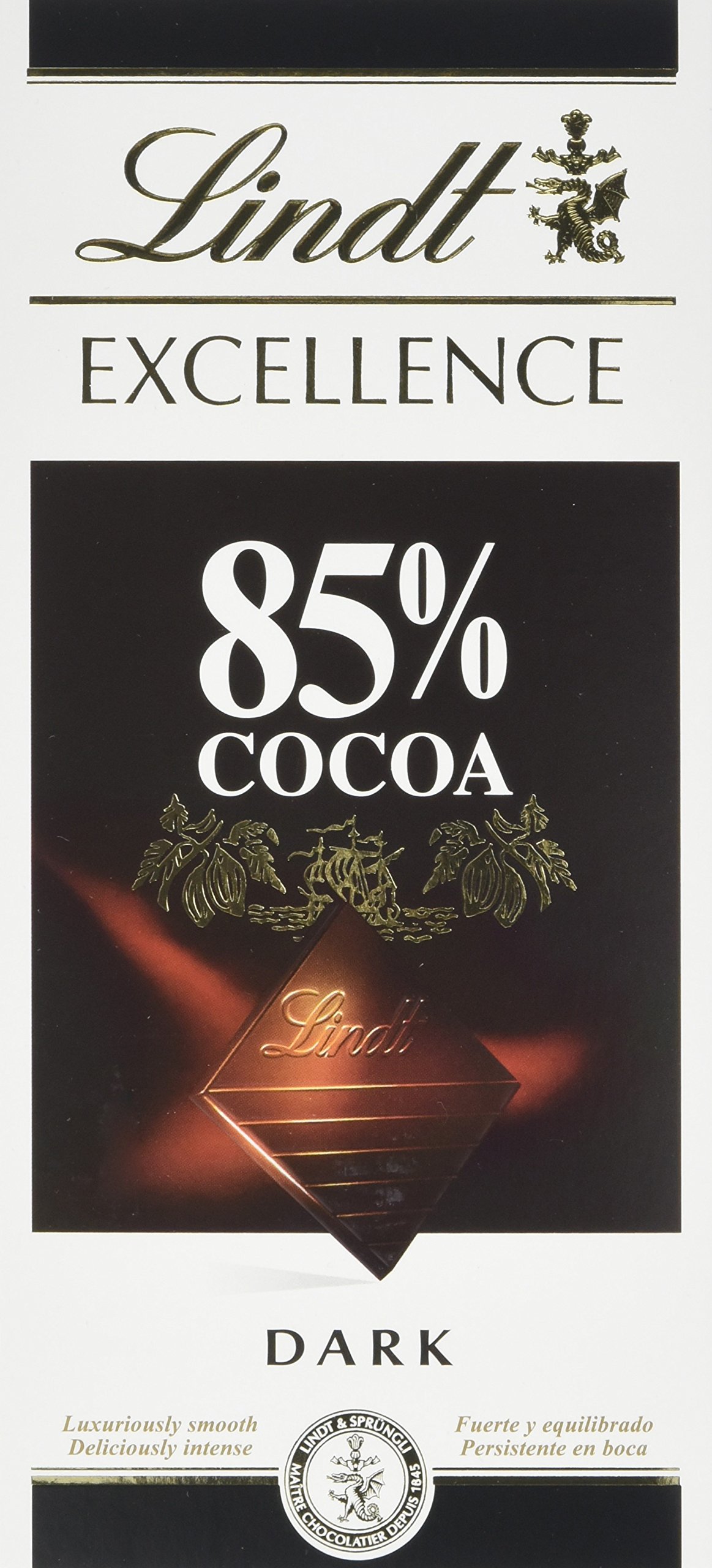Lindt Excellence 85 Percent Dark Chocolate Bar, 100 g, Pack of 20 Buy
