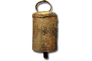 INDIA ARTS Six 2.75 inches high Tin Bells with Metal Striker Bell Chime