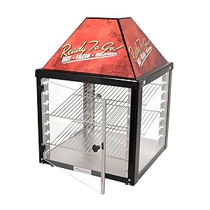 Wisco 690-16-2 Food Warming and Merchandising Cabinet, 2 Shelves/Doors, Black