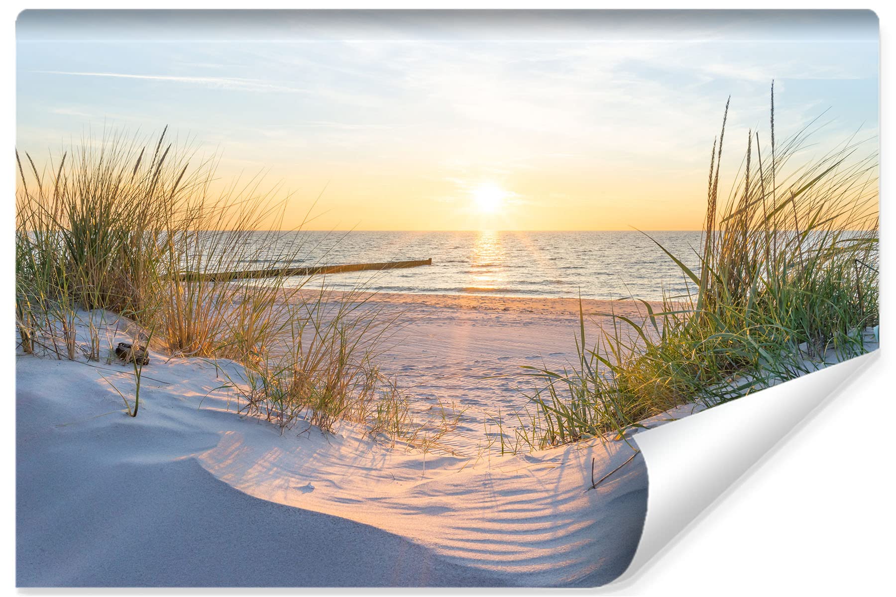 Muralo 788833822 Photo Wallpaper Beach Sea Dunes Fleece Decoration Summer Sky Natural Hö. 210 x Br. 315 cm- 7 Bahnen multicoloured