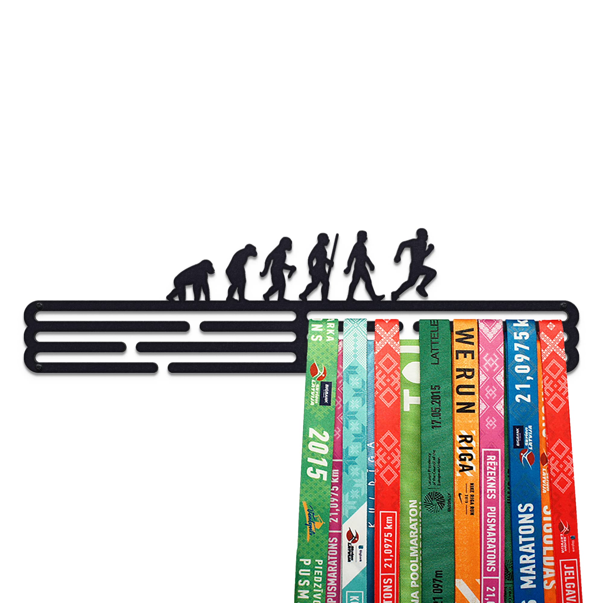 United Medals DARWIN Sport Medal Hanger Display | Matte Black Steel Medal holder | Awards display rack for up to 48 medals