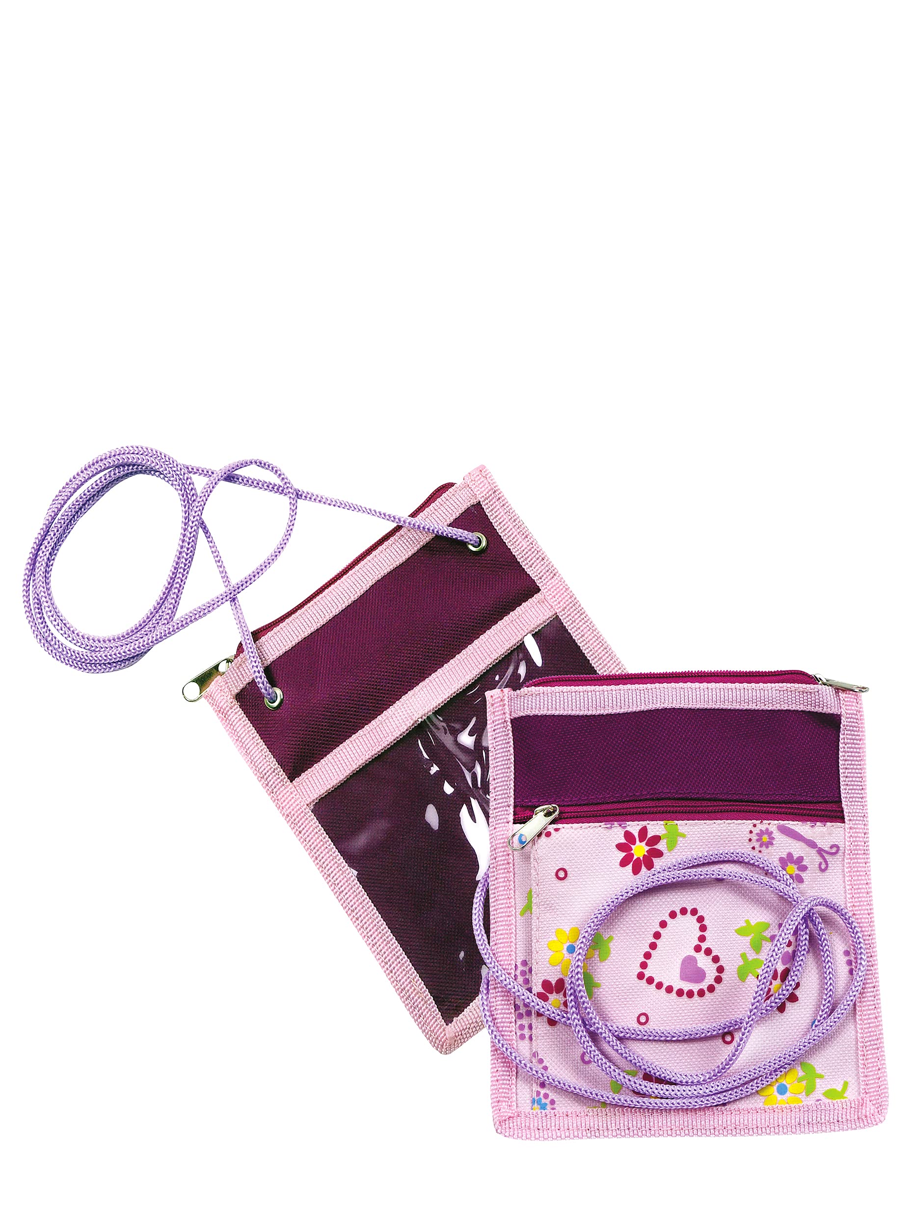 Stefano RabamtaGO Children's Travel Luggage Trolley Kita Bag Backpack Neck Pouch 4-Piece Set Horse Pink Set Robter Blue, Brusbeutel 1, Maße ca 12 x 15 cm, Children's luggage