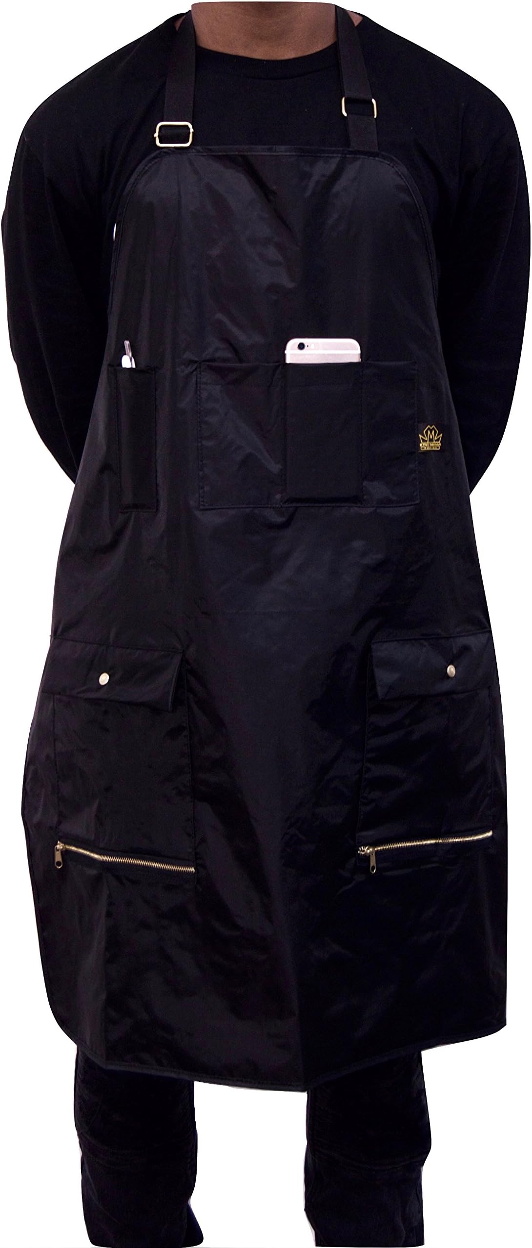 King Midas Barber Apron"Shining Armor" Fully Adjustable Unisex Professional Hair Cutting Multi-purpose Apron