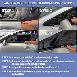 YzusGomumu 4Pcs Window Moulding Trim Weatherstrip