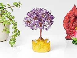 YATSKIA Amethyst Healing Crystals Copper Money Tree