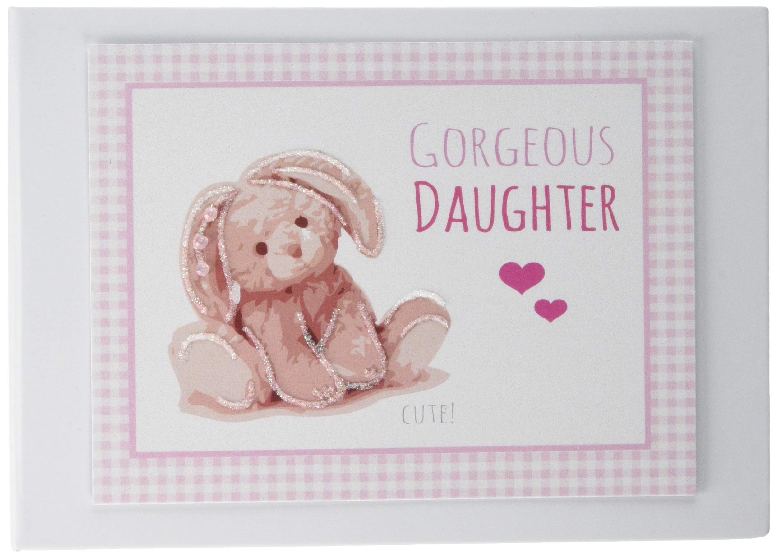 White Cotton Cards Pink 'Gorgeous Daughter' Photo Album (NRP18T), of
