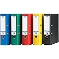 Elba A4 Lever Arch File, Coloured Paper On Board, 80 mm Spine, Assorted, Pack of 10