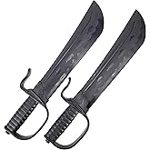 E-BOGU Polypropylene Wing Chun Black Sword Set of 2 (18")