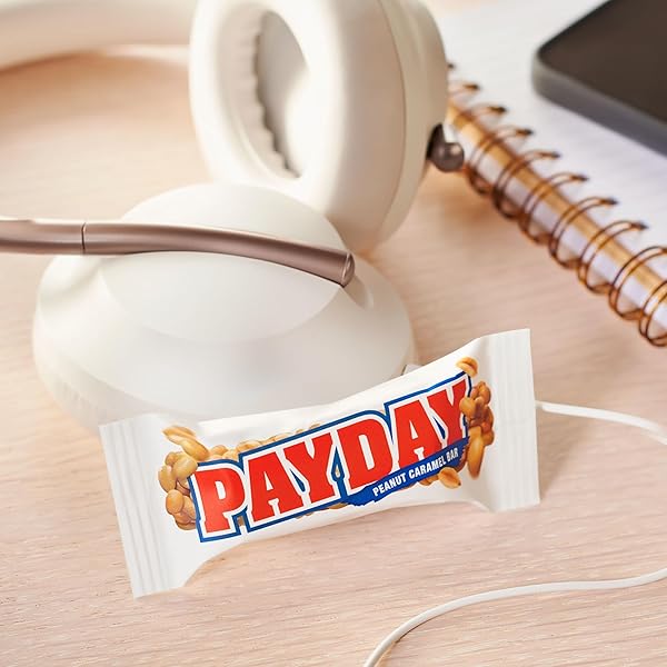 PAYDAY PEANUT CARAMEL SNACK SIZE, CANDY BULK BAG, 33 OZ