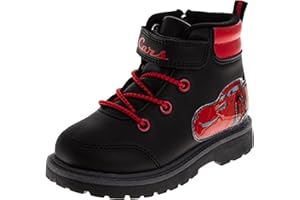 Josmo Character Kids Frozen Minnie Mouse Cars Paw Patrol SpiderMan Boots for Boys Girls Workboot Construction Boot Trekking Walking Hiking Climbing for Kid Size 7-10 Toddler / 11-12 Little Kid